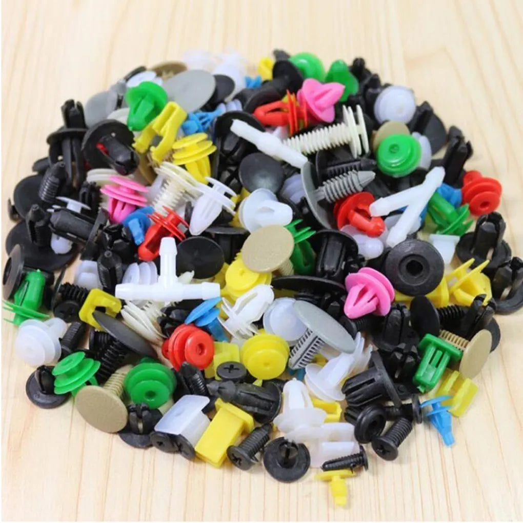 100/50 Pcs Universal Car Clips and Fastener Screws - Plastic Bumper, Interior Decoration Auto Clips