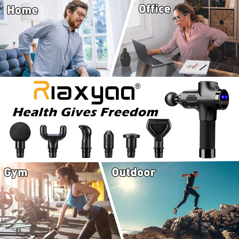 High-Frequency Massage Gun - Muscle Relaxation Electric Massager with Portable Bag - Therapy Gun for Fitness