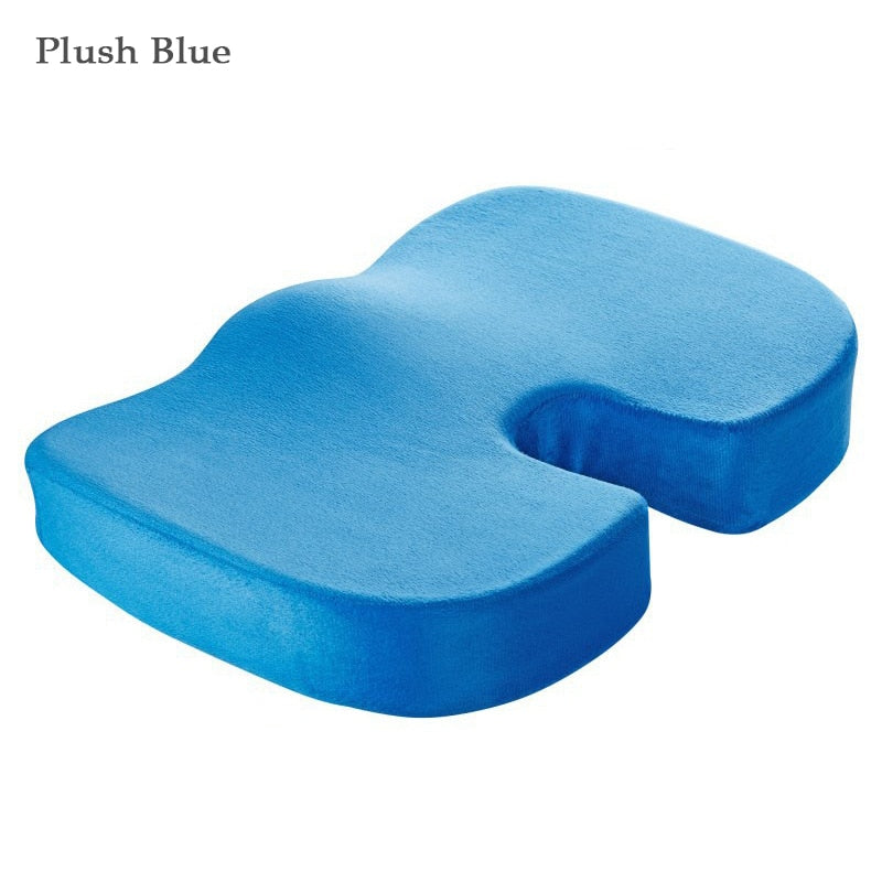 Orthopedic Hemorrhoids Seat Cushion - Memory Foam Rebound Cushion - Lumbar Support for Office Chair - Pain Relief Pillow