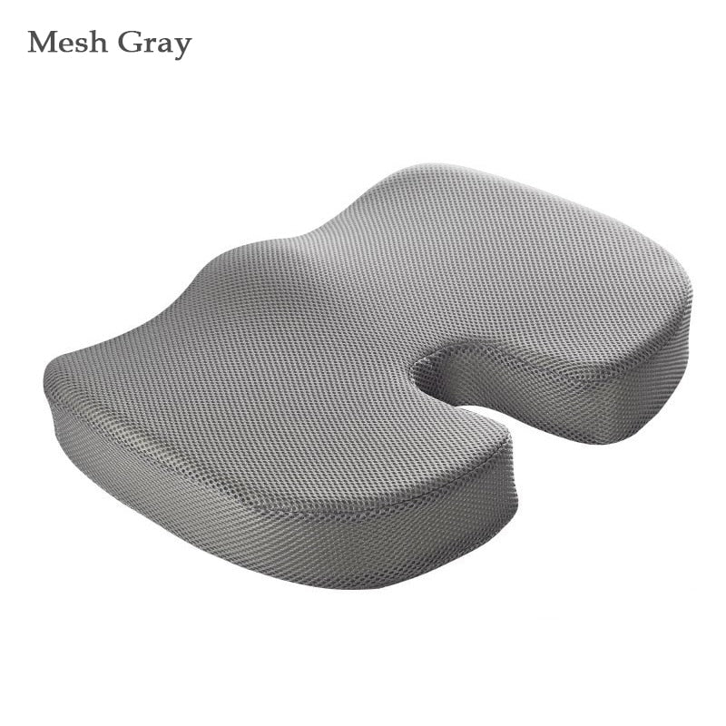 Orthopedic Hemorrhoids Seat Cushion - Memory Foam Rebound Cushion - Lumbar Support for Office Chair - Pain Relief Pillow