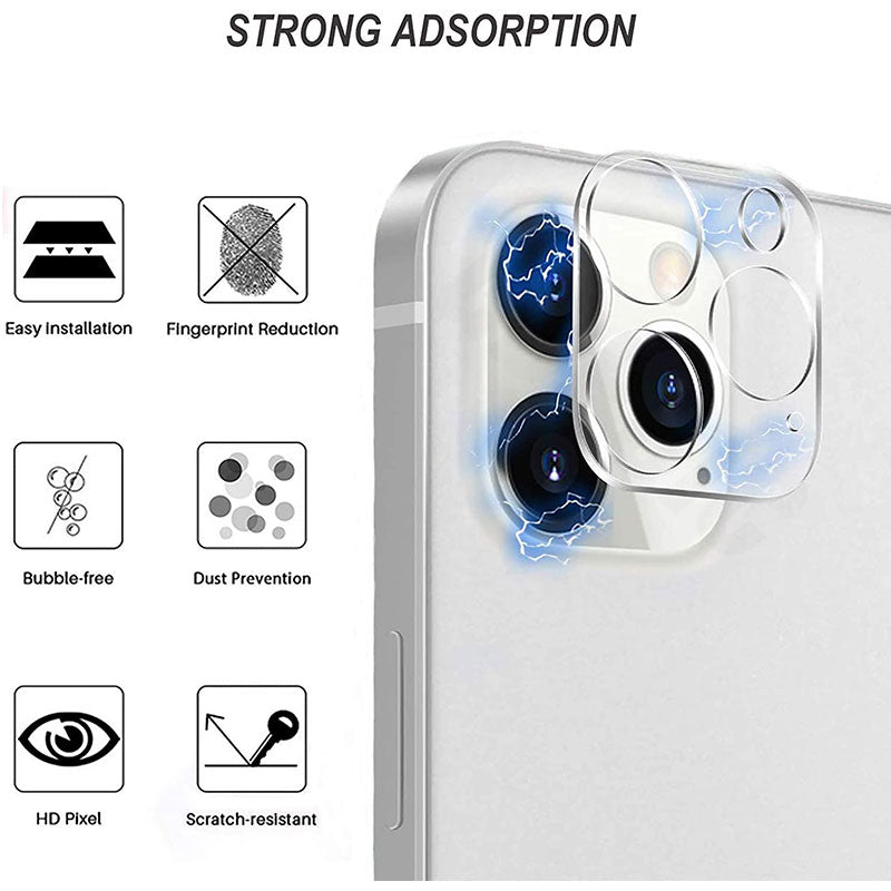 4Pcs Camera Lens Glass Protector | Tempered Glass for iPhone 11 12 13 14 Pro Max Mini, iPhone 6 7 8 Plus, XS MAX, XR Camera