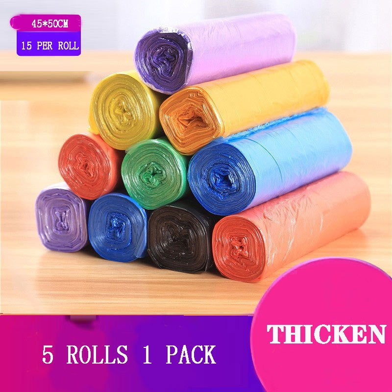 Household Disposable Trash Pouch - 5 Rolls, 1 Pack, 100Pcs, Kitchen Storage Garbage Bags, Cleaning Waste Plastic Bags