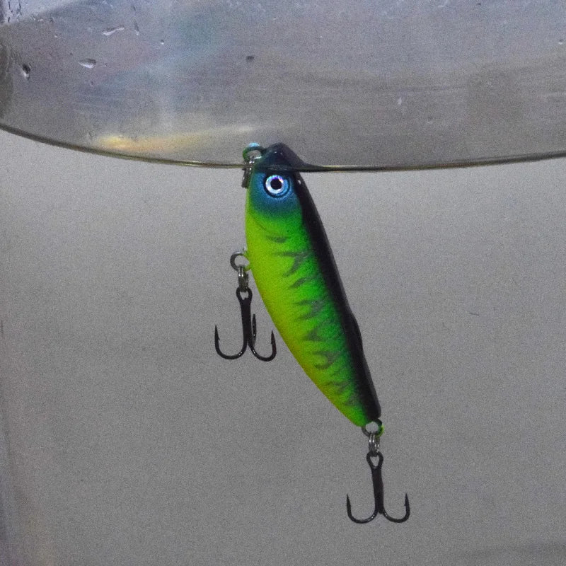 Premium Top Water Pencil Fishing Lure - 5cm 5.5g Floating Wobbler with 10# Hooks for Bass