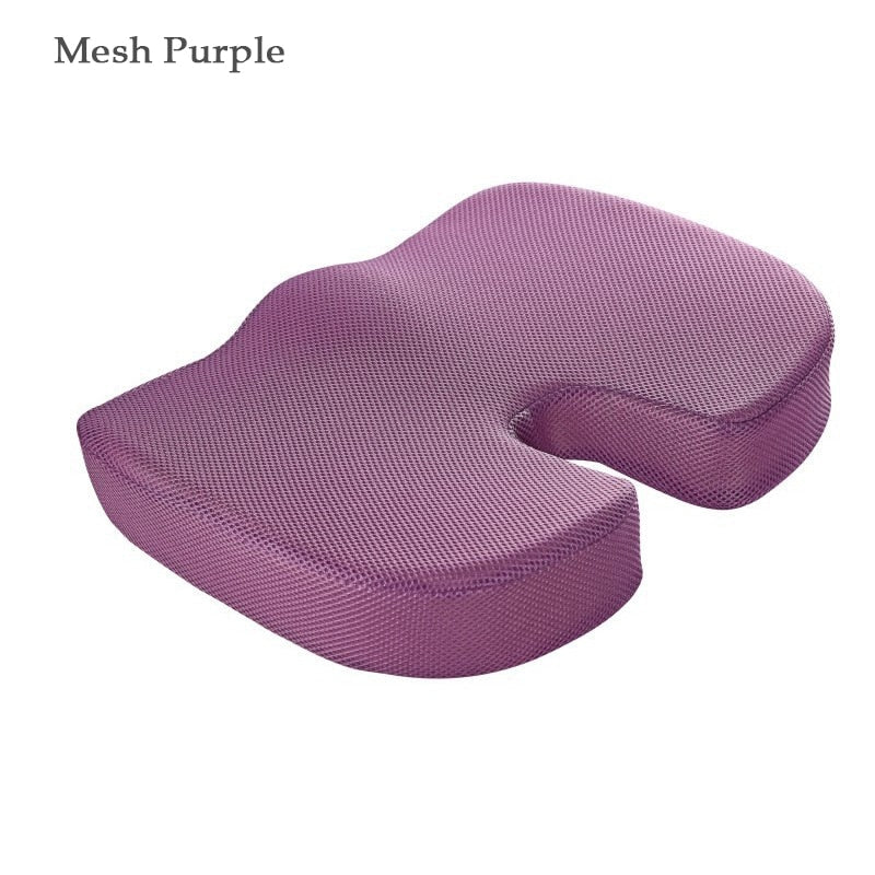 Orthopedic Hemorrhoids Seat Cushion - Memory Foam Rebound Cushion - Lumbar Support for Office Chair - Pain Relief Pillow