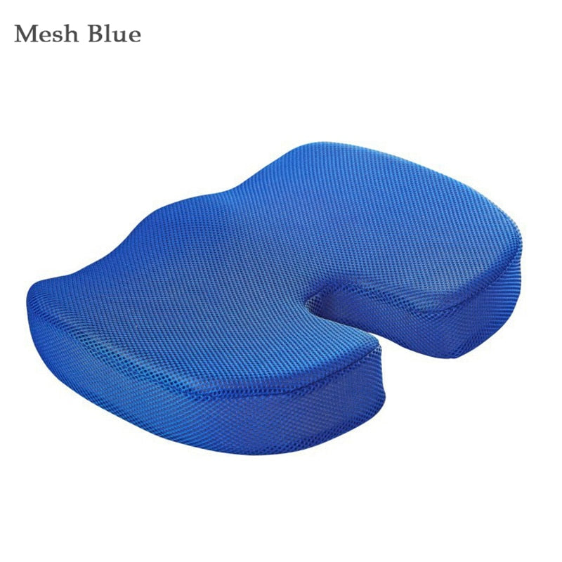 Orthopedic Hemorrhoids Seat Cushion - Memory Foam Rebound Cushion - Lumbar Support for Office Chair - Pain Relief Pillow