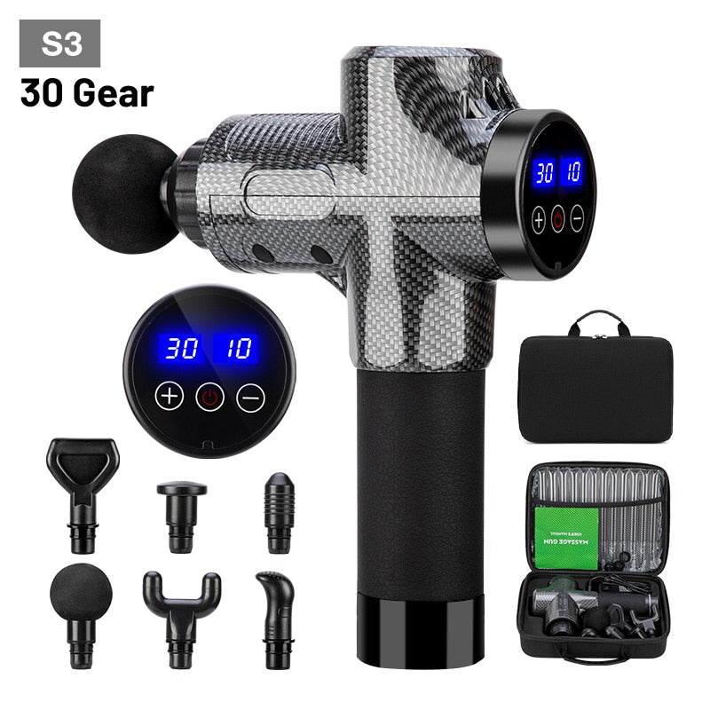 High-Frequency Massage Gun - Muscle Relaxation Electric Massager with Portable Bag - Therapy Gun for Fitness