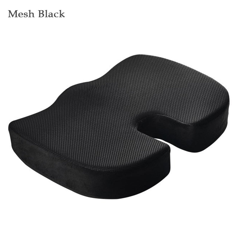 Orthopedic Hemorrhoids Seat Cushion - Memory Foam Rebound Cushion - Lumbar Support for Office Chair - Pain Relief Pillow