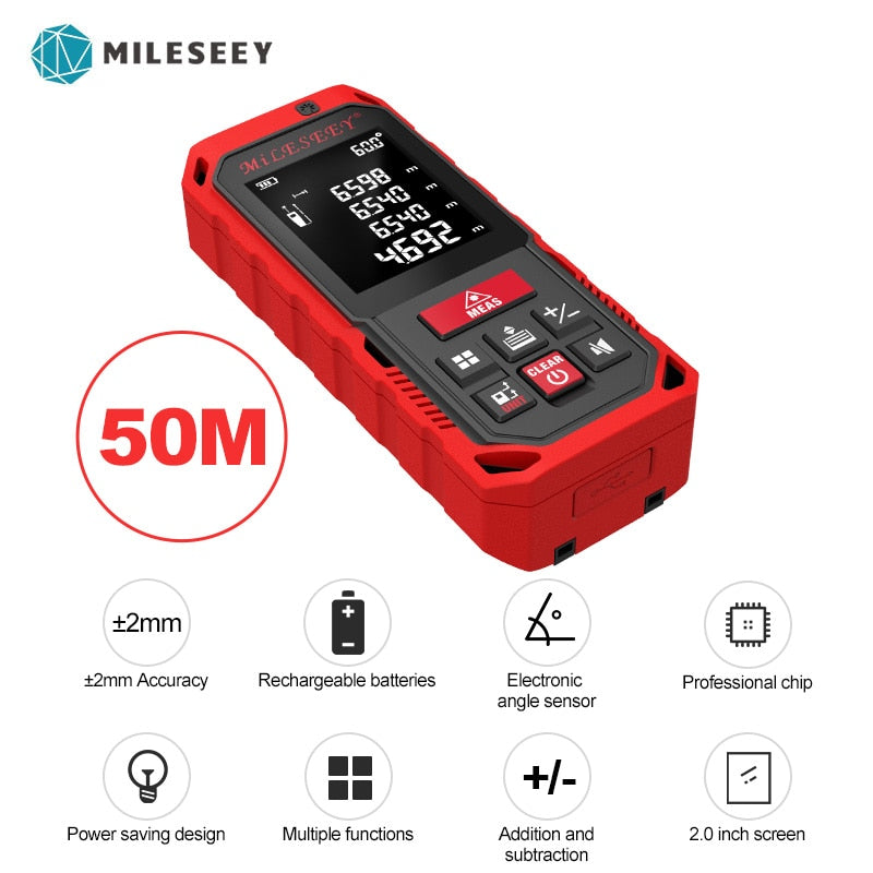 Laser Distance Meter - Electronic Roulette Digital Tape Rangefinder Trena Metro - Laser Range Finder Measuring Tape