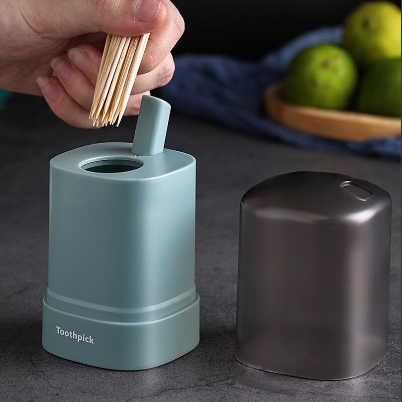 Automatic Toothpick Box Dispenser - Home Creative Storage Holder in 5 Colors for Living Room and Dining Room