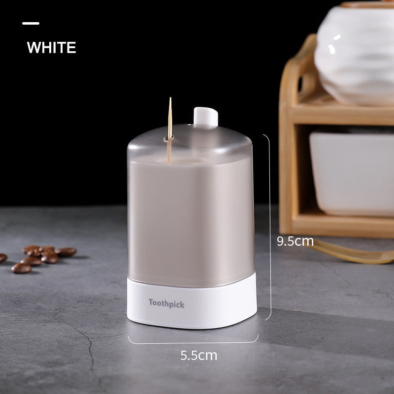 Automatic Toothpick Box Dispenser - Home Creative Storage Holder in 5 Colors for Living Room and Dining Room