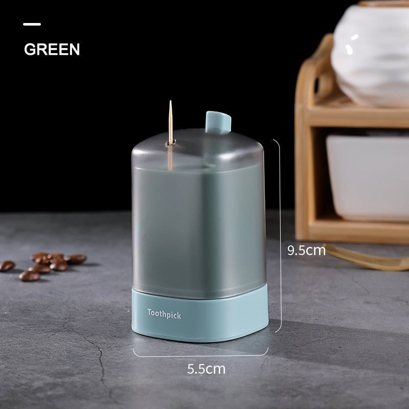 Automatic Toothpick Box Dispenser - Home Creative Storage Holder in 5 Colors for Living Room and Dining Room