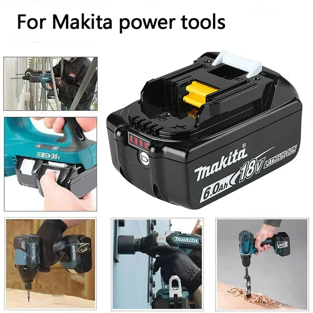 Genuine Makita 18V Replacement Lithium Battery - 6Ah/5Ah/3Ah for BL1830B, BL1850B, BL1840, BL1860, BL1815