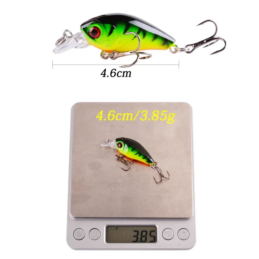 Premium Minnow Fishing Lure - 45mm 3.8g Crankbait | Topwater Hard Bait for Bass, Japan Fly Fishing Accessories