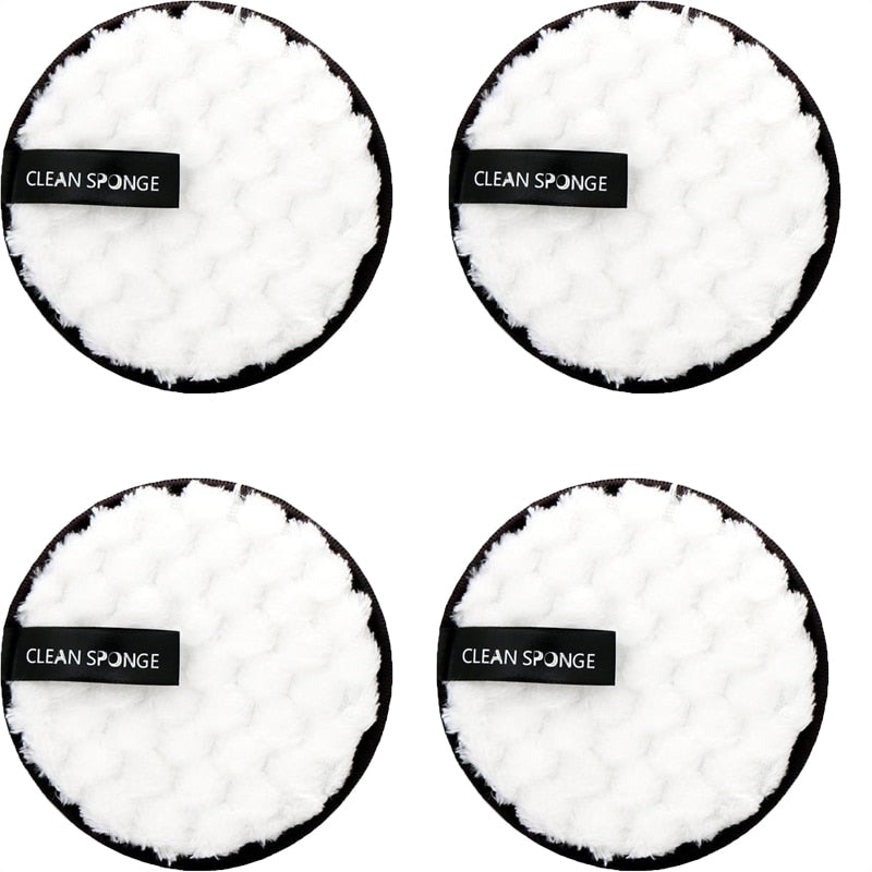 Reusable Cotton Makeup Remover Pads - Washable Face Clean Sponge Blender - Cleansing Puff Cloth for Foundation, Liquid, Cream - Makeup Tools