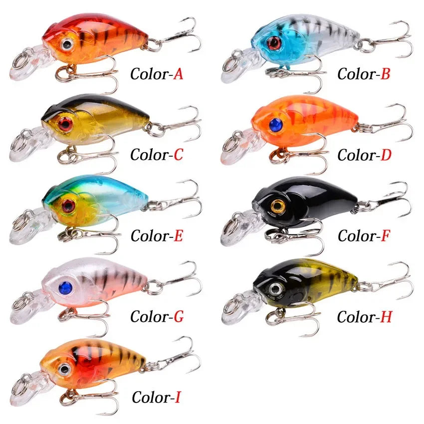 Premium Minnow Fishing Lure - 45mm 3.8g Crankbait | Topwater Hard Bait for Bass, Japan Fly Fishing Accessories