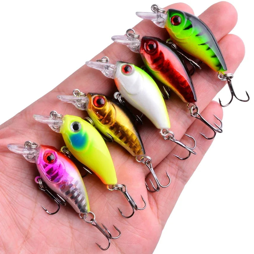 Premium Minnow Fishing Lure - 45mm 3.8g Crankbait | Topwater Hard Bait for Bass, Japan Fly Fishing Accessories