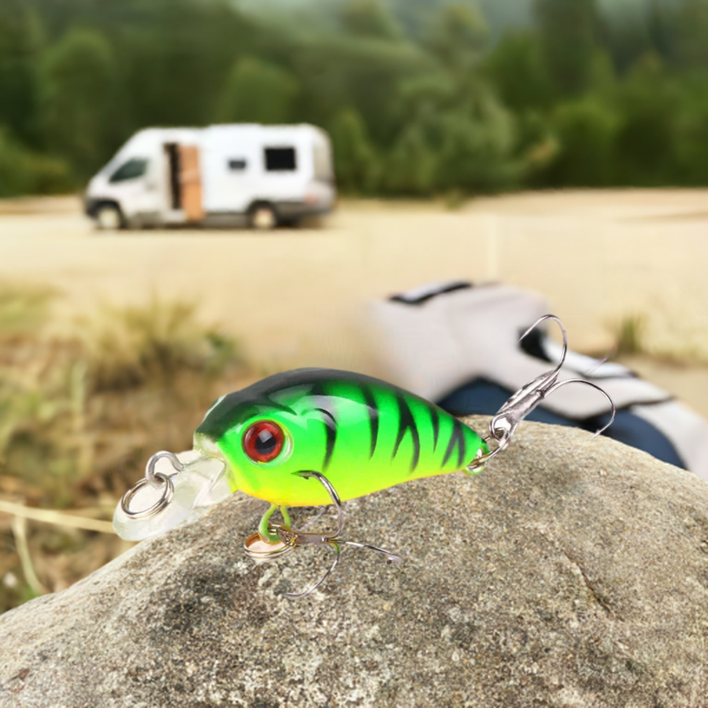 Premium Minnow Fishing Lure - 45mm 3.8g Crankbait | Topwater Hard Bait for Bass, Japan Fly Fishing Accessories