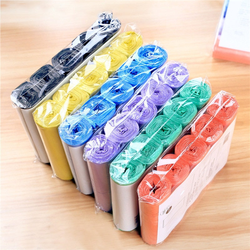 Household Disposable Trash Pouch - 5 Rolls, 1 Pack, 100Pcs, Kitchen Storage Garbage Bags, Cleaning Waste Plastic Bags