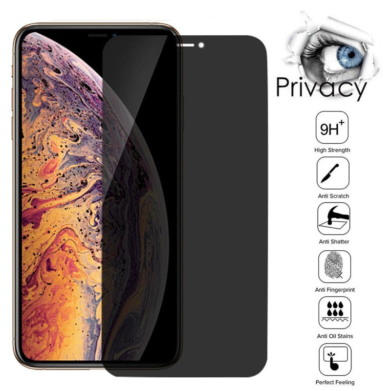 Anti-Spy Tempered Glass Screen Protector for iPhone 14 13 12 11 Pro Max XS MAX XR 7 8 PLUS 13mini - Private Film