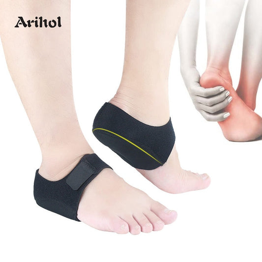 Gel Heel Pad Pain Relief for Plantar Fasciitis - Thin Heel Spur Foot Skin Care Protectors - Heel Sleeves Worn in Shoes