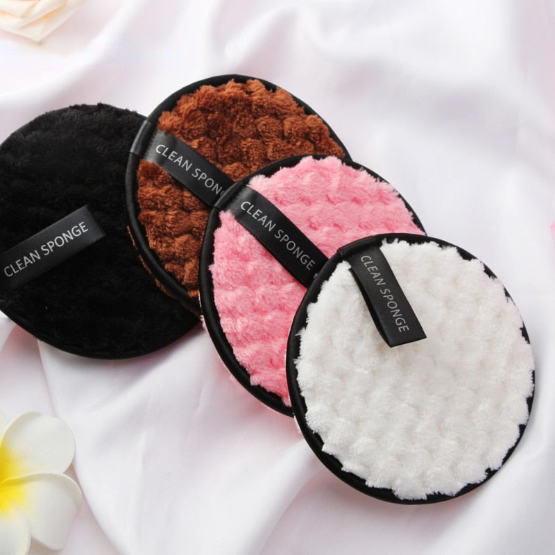 Reusable Cotton Makeup Remover Pads - Washable Face Clean Sponge Blender - Cleansing Puff Cloth for Foundation, Liquid, Cream - Makeup Tools